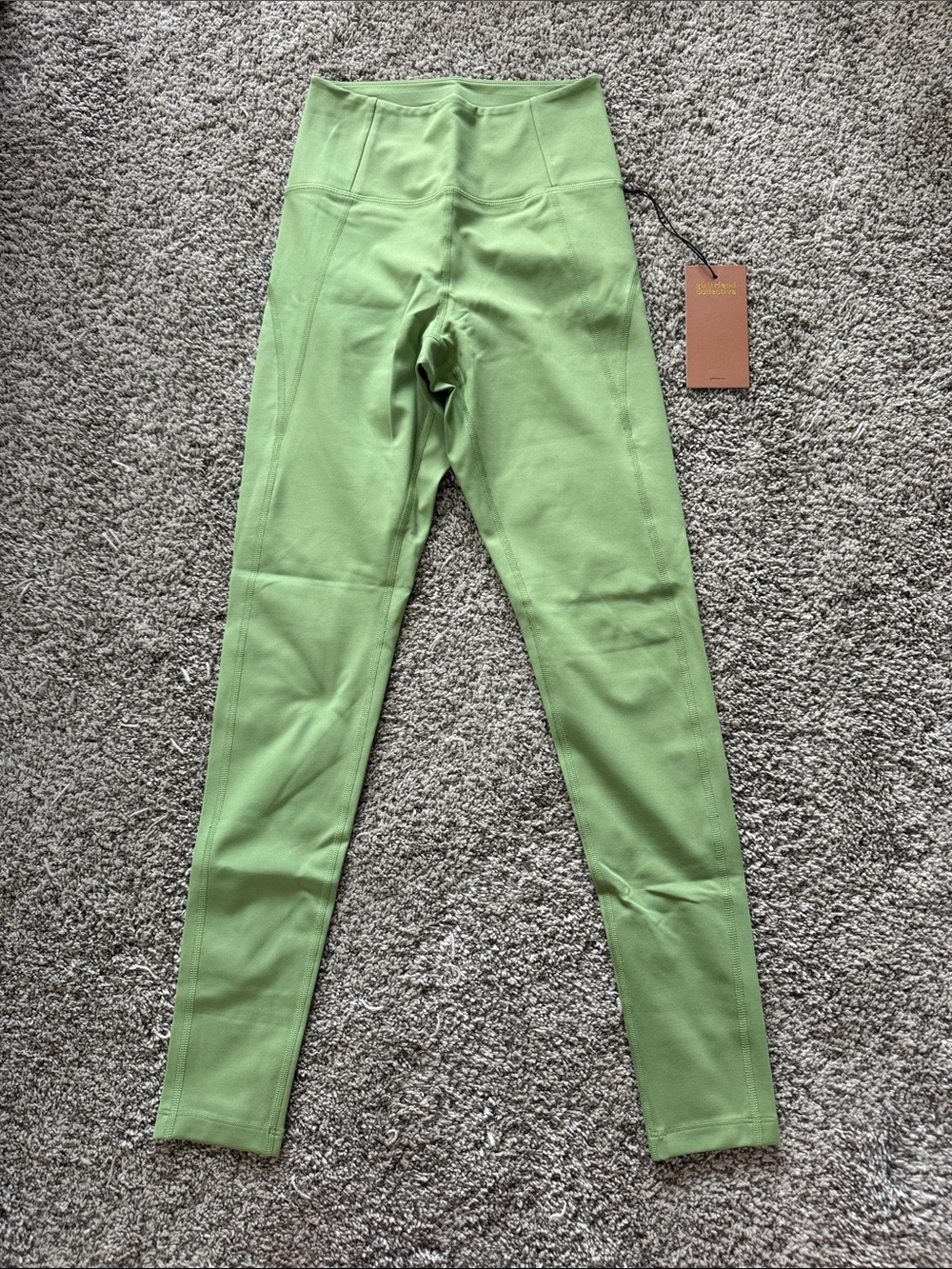 High-Waist Green Leggings - Comfortable Everyday Stretch